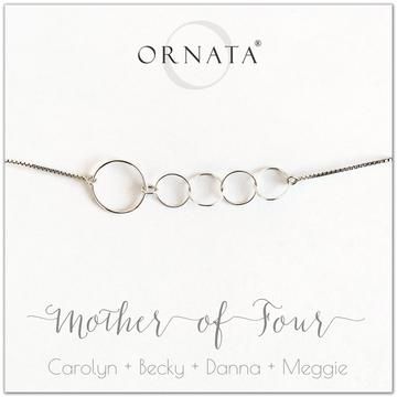 Mother's Day Bracelets – Ornata Mother Of Four, Hammered Silver Jewelry, Mother's Day Jewelry, Silver Jewelry Box, Cleaning Silver Jewelry, Bolo Bracelet, Silver Jewellery Indian, Mother Jewelry, Jewelry Bracelets Silver