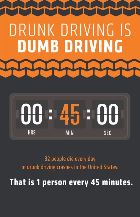 Drunk Driving PSA Poster, "Drunk Driving is Dumb Driving." Drunk Driving Awareness, Typeface Poster, Email Writing, Drunk Driving, Elements Of Color, Business Emails, Animal Icon, Family Coloring, Typographic Poster