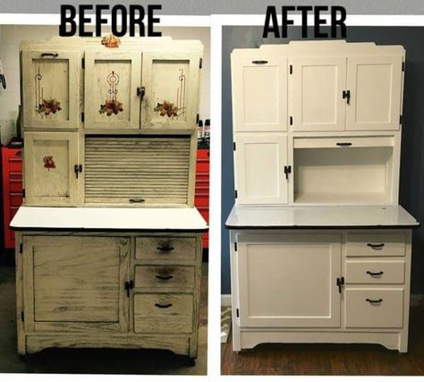 Hoosier Cabinet Ideas Farmhouse, Antique Hoosier Cabinet, Hoosier Cabinets, Retro Cabinet, Hoosier Cabinet, Old Cabinets, Types Of Cabinets, Cabinet Makeover, Antique Kitchen