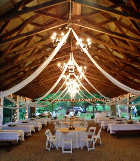 Outdoor wedding at Twin Creeks Lake Pavilion Ranch Outdoor Wedding, Pavilion Reception Decorations, Wedding Reception Pavilion, Outdoor Pavilion Wedding Reception, Outside Pavilion Wedding, Wedding Pavilion Decor, Wedding Pavillion Ideas, Outdoor Pavillion Wedding Reception, Outdoor Pavilion Wedding