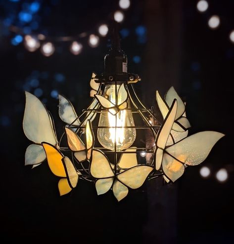 sosuperawesome: Moth to a Flame Lamps Neile on... | Stained Glass Moth, Moth Lamp, Moth To A Flame, Butterfly Lamp, Tanah Liat, Tiffany Glass, Stained Glass Flowers, Stained Glass Designs, Stained Glass Projects