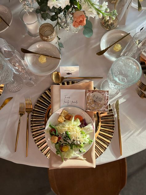 wedding place setting, pink wedding, gold wedding, plated wedding, wedding tablescape, wedding decor, wedding place setting Wedding Plated Dinner, Plated Dinner Wedding, Plated Dinner, Tablescape Wedding, Wedding Tablescape, Wedding Place Settings, Wedding Gold, Dinner Wedding, Wedding Tablescapes