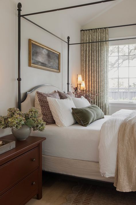 Our Bedroom Refresh Reveal - Jenna Sue Design Traditional Modern Guest Room, Classic Main Bedroom Ideas, Classic Transitional Bedroom, French Home Bedroom, James Farmer Interiors Bedrooms, Ham Interiors Bedroom, Julia Havens Bedroom, French Primary Bedroom, Primary Bedroom Traditional