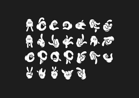 Mickey Mouse Gloves Alphabet Hand Alphabet, Mickey Mouse Hands, Mickey And Minnie Tattoos, Graffiti Lettering Alphabet, Graffiti Art Letters, Graffiti Text, Tattoo Outline Drawing, Cartoon Character Tattoos, Graffiti Words