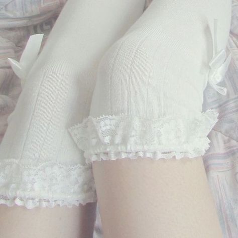 Bobbies Shoes, Garters, Kawaii Clothes, White Aesthetic, Kawaii Fashion, Look Cool, Lana Del Rey, Aesthetic Clothes, Lace Shorts