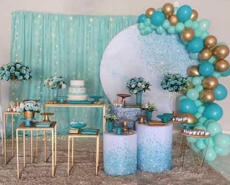 41st Birthday, Quinceanera Themes, Half Birthday, Old Dresses, Table Set Up, Second Weddings, Wedding Table Settings, Mermaid Party, 18th Birthday