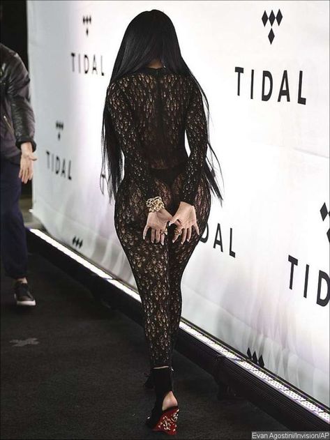 Nicki Minaj Body, Old Nicki Minaj, Nikki Minaj, Beaded Gown, Cardi B, Nicki Minaj, Catsuit, Kanye West, Sheer Lace