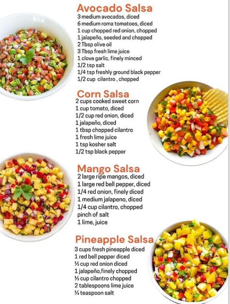 Mexican Fruit Salad, Healthy Salsa Recipe, Cooking Sweet Corn, Mexican Fruit, Mango Salsa Recipe, Easy Salsa Recipe, Salsa Recipes, Homemade Cookbook, Homemade Sauce Recipes