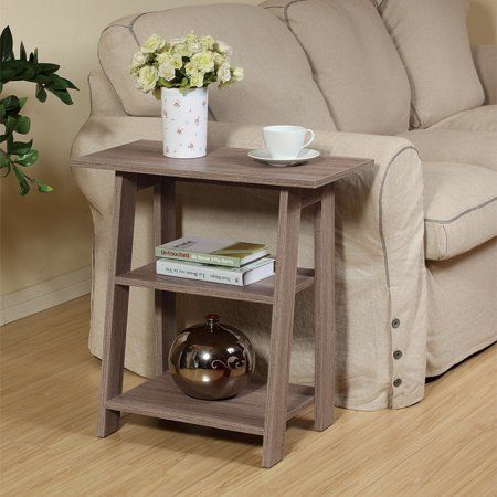 Rustic Side Table, Small End Tables, Diy End Tables, Прикроватные Тумбочки, Reading Nooks, Grey Furniture, Chair Side Table, Wood End Tables, End Tables With Storage