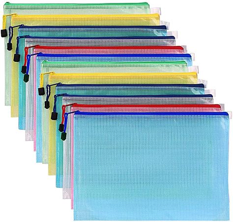 Fortspang Zipper File Wallet A4 Plastic Wallet,15 Pieces A4 Document Folders, Zip-Lock Bags, Files Folder Bags for Offices School Storage Supplies : Amazon.co.uk: Stationery & Office Supplies Plastic Wallet, School Storage, A4 Document, Document Bag, Document Folder, Office Branding, Transparent Bag, A3 Size, File Folder