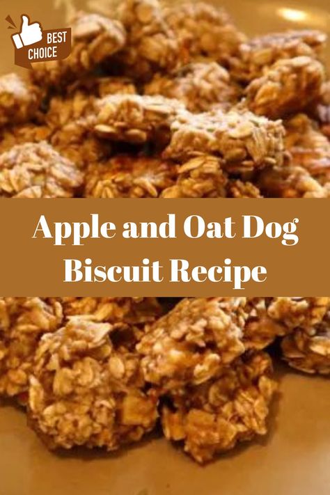 Apple and Dog Biscuit Recipe, Dog Treat Recipe, og Snack Recipe, Fall Apple Oat Recipe For Dogs Apple Oat Dog Treats, Apple Treats For Dogs, Apple Sauce Dog Treats Recipes, Woof Pupsicle Recipes, Dog Breakfast Recipes, Applesauce Dog Treats, Apple And Oats, Homade Dog Treats, Apple Dog Treats