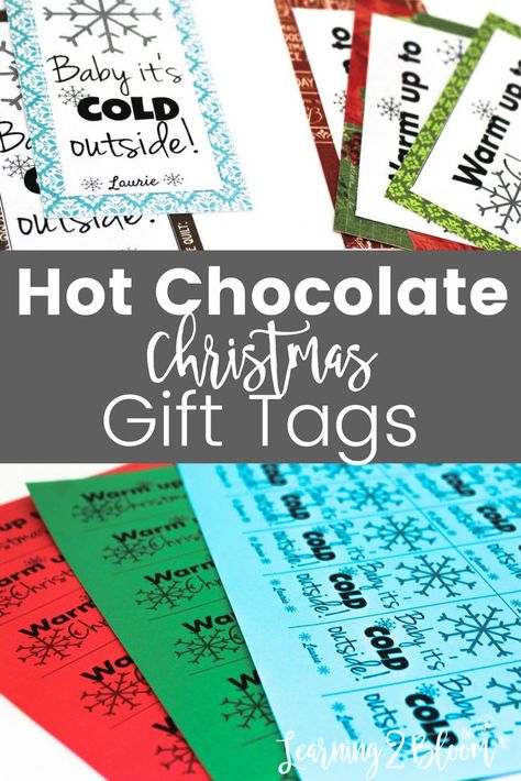 Hot Chocolate Gift Tags, Hot Chocolate Christmas Gift, Christmas Gift For Neighbors, Chocolate Christmas Gift, Chocolate Christmas Gifts, Hot Chocolate Christmas, Hot Cocoa Gift, Diy Hot Chocolate, Cocoa Gift