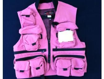 Women's Pink Fishing Vest | Women's Fly Fishing Vest Pink Fishing Gear, Trout Fishing Gear, Camping Business, Saltwater Fishing Gear, Fisher Woman, Girl Fishing, Kayaking Tips, Trout Fishing Tips, Fishing 101