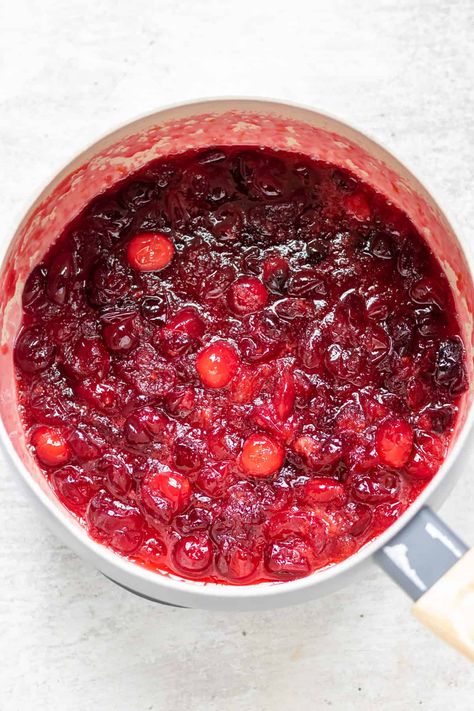 Cranberry Cherry Sauce, Cranberry Apple Compote, Cranberry Compote For Cheesecake, Apple Cranberry Compote, Cranberry Compote Recipe, Cranberry Puree, Christmas Sauce, Pear Compote, Apple Cobbler Recipe