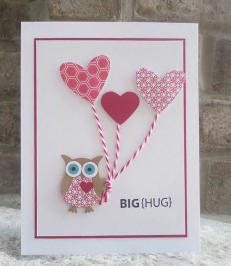 Fun Valentines Crafts For Kids, Valentine's Card Ideas, Valentines Crafts For Kids, Valentine Cards To Make, Valentines Day Craft, Stampin Up Valentine Cards, Valentines Day Cards Handmade, Homemade Valentines Day Cards, Easy Valentine Crafts