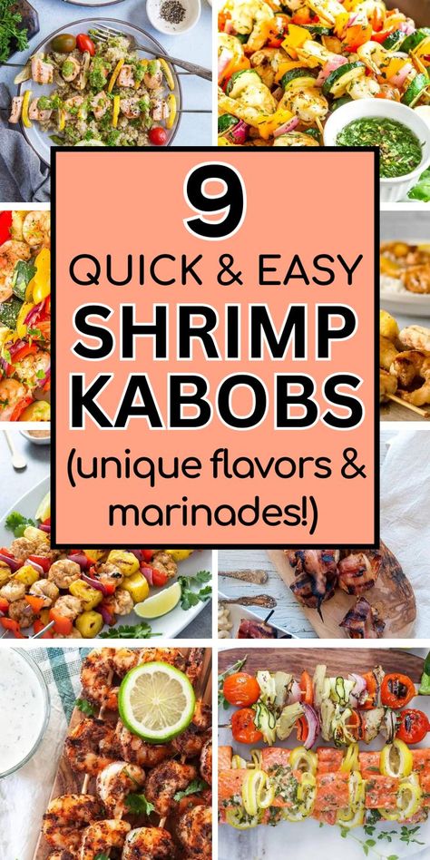 Marinade For Shrimp Kabobs, Shrimp Shish Kabobs, Shrimp Kabob Marinade, Chicken And Shrimp Kabobs, Shrimp Kabobs On The Grill, Shish Kabobs Marinade, Bbq Shrimp Skewers, Kabob Marinade Recipes, Kabobs On The Grill