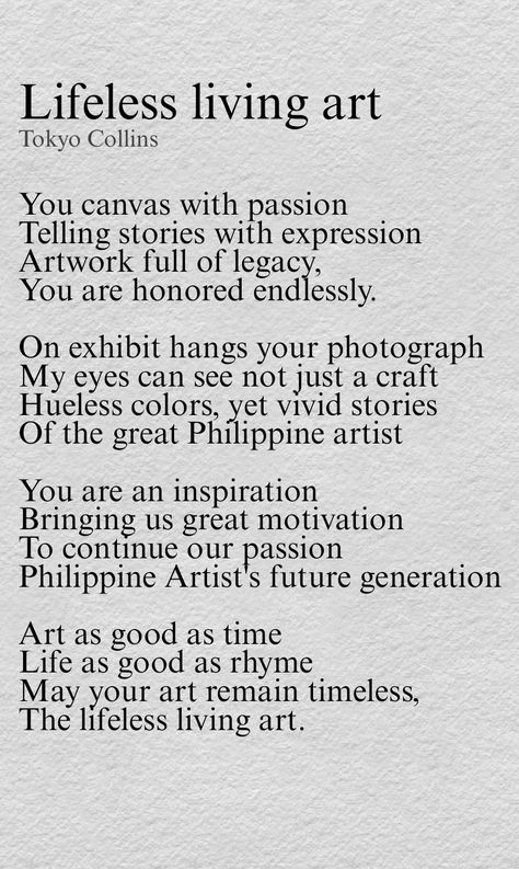 Poem About Art Appreciation, Famous English Poems, English Calligraphy, You Are An Inspiration, Philippine Art, Philippines Culture, Southeast Asian Arts, Shadow Photos, Living Art