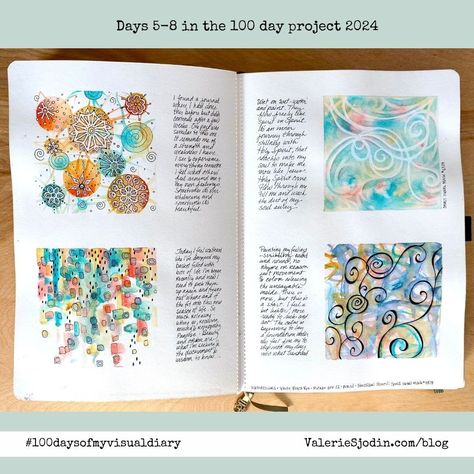 The 100 Day Project - Days 1-8 — Valerie Sjodin Valerie Sjodin, Celtic Knots, Planning Ahead, 100th Day, Pen Sets, Art Journals, Art Journaling, Celtic Knot, Journal Pages