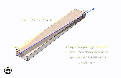 Tapered Leg Side Table » Rogue Engineer Diy End Table Legs Wood, Angled Table Legs Diy, Tapered Table Legs Diy, How To Make A Tapered Table Leg, Diy Furniture Legs Ideas, Taper Jig For Table Saw, Tapered Leg Table, Plywood Furniture Plans, Table Legs 19”