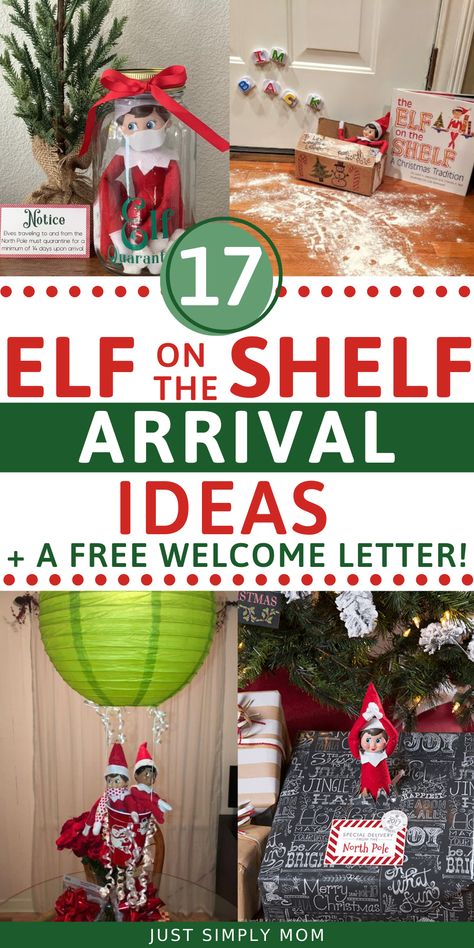 This Christmas season you may be looking for the some funny elf on the shelf arrival ideas! Here are some unique ideas with a welcome letter Elf On The Arrival Ideas, Cute Elf On The Shelf Arrival Ideas, Elf Welcoming Ideas, Welcome Back Ideas For Elf On The Shelf, Elf Came Back Ideas, Elf Ideas Welcome Back, Funny Elf Arrival Ideas, Elves Back Ideas, Best Elf Arrival Ideas