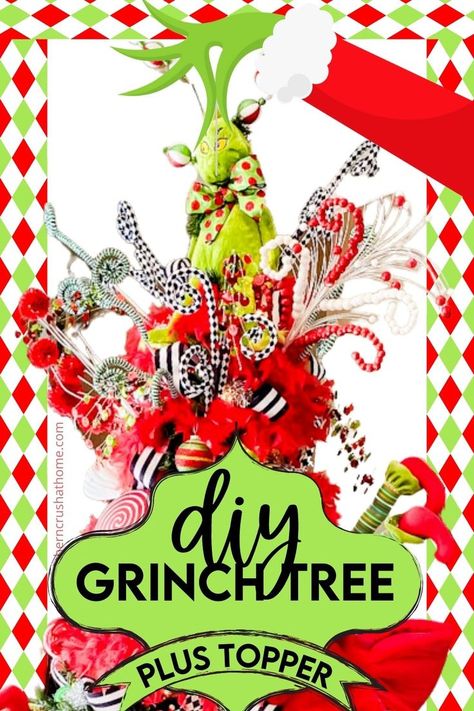 Grinch tree Christmas tree red and green Grinch hand Grinch tree topper Grinch Tree Topper, Grinch Fudge, Make A Grinch, Grinch Tree, Grinch Trees, Large Christmas Ornaments, Grinch Christmas Tree, Easy Christmas Ornaments, Real Christmas