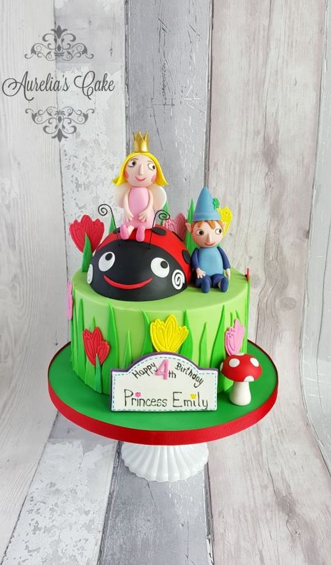 Ben And Holly Party Ideas, Ben And Holly Cake, Jasmine Cake, Fairy Birthday Cake, Donut Themed Birthday Party, Ben And Holly, 4th Birthday Cakes, Princess Birthday Cake, Second Birthday Ideas