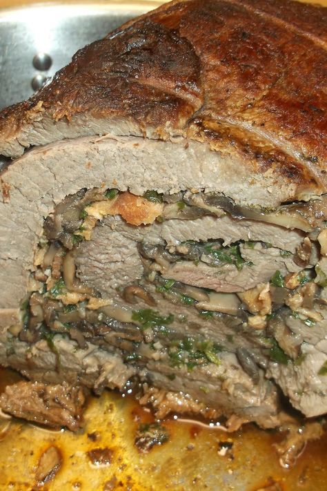 SAVORY STUFFED VENISON ROAST Stuffed Venison Roast, Beef Round Roast, Stuffed Venison, Deer Roast, Roast Pork Loin, Rolled Roast, Venison Roast, Beef Round, Round Roast