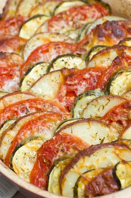 Vegetable Tian - Ina Garten Vegetable Tian, Baked Recipes, Ina Garten Recipes, Barefoot Contessa, Veggie Side Dishes, Vegetable Sides, Veggie Sides, Veggie Dishes, Vegetable Side Dishes