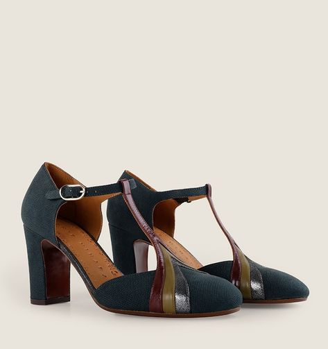 Chie Mihara | Official Site | Fall Winter '24 Teal Pumps, Teal Heels, Mihara Shoes, Chie Mihara Shoes, Multi Top, Spot Lights, Chunky Heel Pumps, Mary Jane Pumps, Pumps Shoes