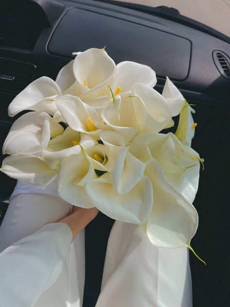 Zantedeschia Bouquet, Calla Lily Bouquet Wedding, White Calla Lily, Arum Lily, Calla Lily Bouquet, Lily Wedding, Lily Bouquet, Boda Mexicana, Nothing But Flowers