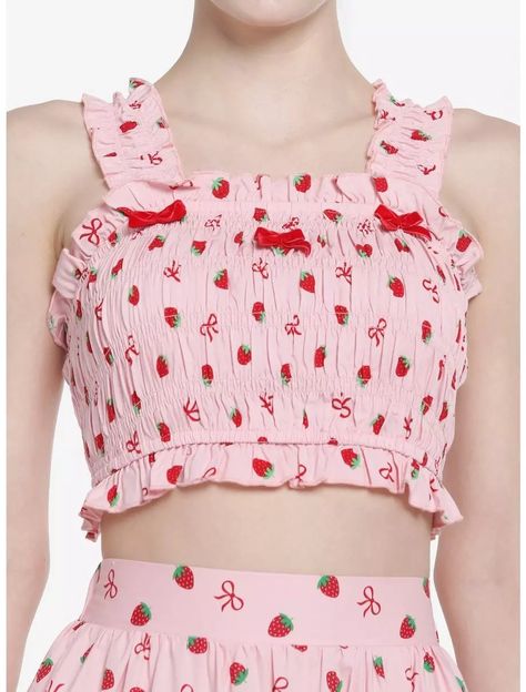 Strawberry Clothing, Baby Pink Crop Top, Slytherin Fashion, Pink Strawberry, Tall Hoodies, Plus Size Fits, Pink Crop Top, Crop Tank Top, Swim Fashion