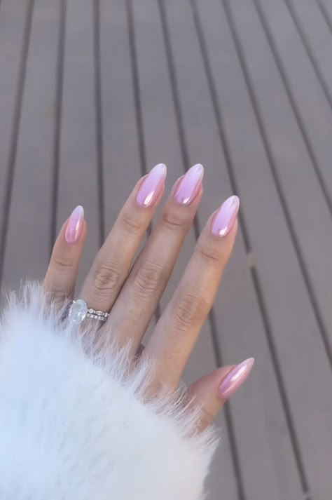 Cute Summer Almond Nails Pink, Nails Acrylic Girly, Sweet 16 Nails Almond, Pink Nails With Gems Jewels, Neutral Chrome Nails Designs, Nail Aesthetic Pictures, February Nails Ideas Pink, Pink Nye Nails, Gel X Pink Nails