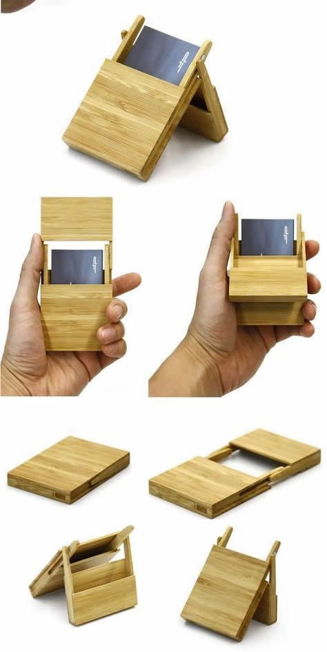 Iphone Box, Small Wooden Projects, Presentation Folder Design, Wood Business Card Holder, Wood Wallet, Cool Stationary, Wooden Business Card, Cool Office Supplies, Office Supplies Gift