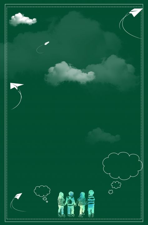 cloud,paper plane,frame,cloud dialog,green,season,school season,simple,green background,character back Student Background Wallpaper, Simple Green Background, Whatsapp Background, Frame Wallpaper, Geometric Pattern Background, Green School, Back Wallpaper, Simple Poster, Theme Background