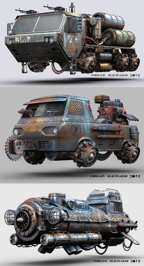 ArtStation - Heavy Metal., Jomar Machado Jomar Machado, Cyberpunk Inspiration, Dieselpunk Vehicles, Hover Car, 3d Karakter, Steampunk Airship, Flying Cars, Sculptures Art, Concept Vehicles