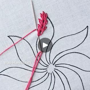 Easy Flower Designs, Lazy Daisy Embroidery Design, 3d Sun, Daisy Stitch, Simple Flower Design, Lazy Daisy Stitch, Easy Flower, Hand Embroidery Tutorial, Embroidery Tutorial