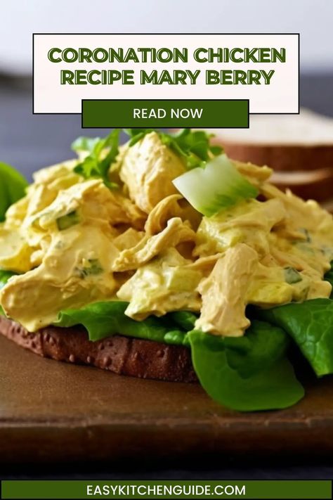 Get ready to create an impressive meal with this delicious coronation chicken recipe from the one and only Mary Berry. Cranachan Recipe Mary Berry, Coronation Chicken Recipe British, Mary Berry Recipes Baking, Mary Berry Recipes, Coronation Chicken Recipe, Coronation Chicken Salad, Coronation Chicken, Food Savory, Mary Berry Recipe