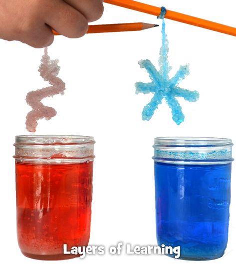 Science Experiments For Seniors, Grow Crystals, Crystals For Kids, Crystals Growing, Borax Crystals, Growing Crystals, Science Crafts, Kid Experiments, Science Projects For Kids