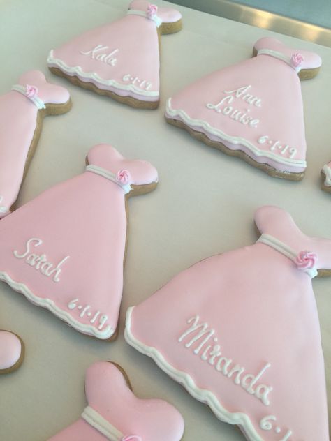 Bridesmaid Dress Cookies, Decorator Cookies, Bridesmaid Cookies, Dress Cookies, Bridesmaids Luncheon, Wedding Dress Cookies, Bridal Cookies, Bridesmaid Luncheon, Cookie Business