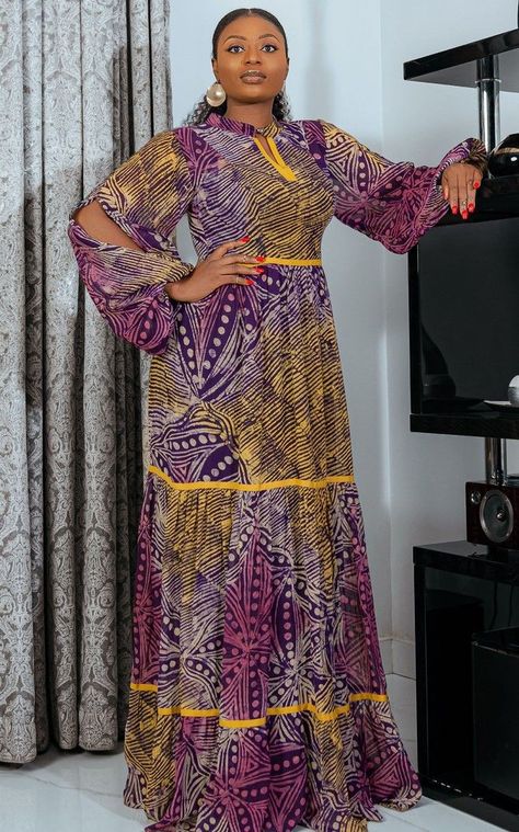 Adire Fabric, Stylish Naija, Long African Dresses, African Fashion Skirts, Lace Gown Styles, African Wear Dresses, African Maxi Dresses, African Fashion Ankara, African Fashion Women Clothing