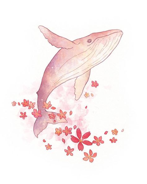 Sea Creature Watercolor Paintings, 50 Tattoo, Whale Drawing, Purple Nursery, Nature Art Prints, Images Kawaii, Whale Art, Cute Animal Drawings Kawaii, Arte Sketchbook