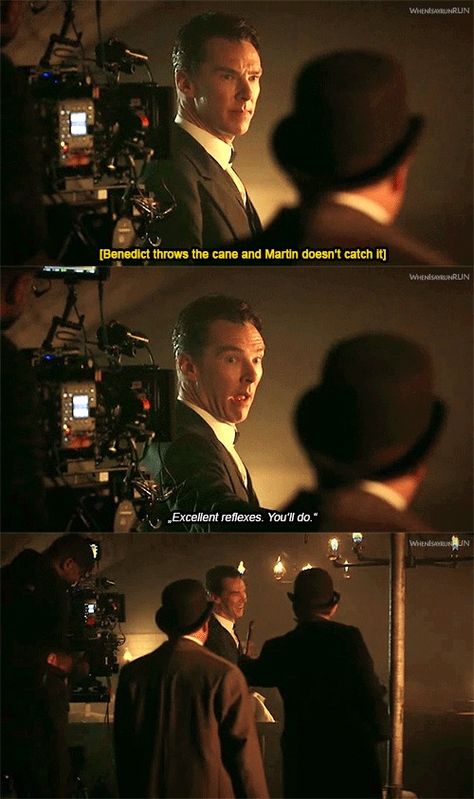 Sherlock - Behind the scenes (OUTTAKE OF THE “YOU’LL DO” SCENE) Martin Freeman Funny, Amanda Abbington, Sherlock Cast, Benedict Sherlock, Benedict And Martin, Sherlock Quotes, Funny Sherlock, Mrs Hudson, Sherlock Holmes Bbc