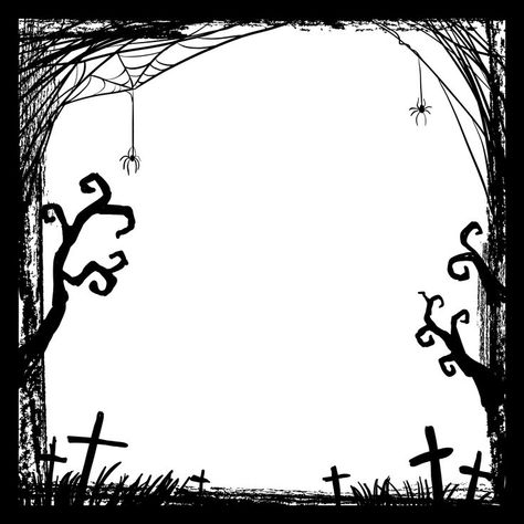 Tim Burton Art Style, Halloween Border, Corpse Bride Art, Creepy Text, Tim Burton Tattoo, Scary Font, Frame Silhouette, Halloween Borders, Halloween Tombstones