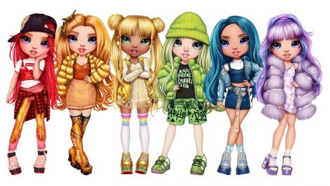 Rainbow High Ruby And Skyler, Rainbow High Sunny, Rainbow High Ruby, Rainbow High Fashion, Rainbow High Dolls, Rainbow Dolls, Rainbow Pin, High Hair, Rainbow Fashion