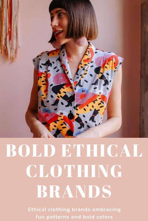 There are misconceptions that ethical clothing has to be minimalistic & all about the neutrals. I personally LOVE fun prints and bold colors. Here are some ethical clothing brands that I love because of their bold style and eye-catching looks that keep ethical fashion exciting and different! Keep your closet conscious & exciting with these fabulous ethical clothing brands! #ethicalclothing #ethicalfashion #ethicalclothingbrands #ethicalliving #ethicalstyle #boldstyle #consciousconsumer #ethical Bold Clothing Style, Fun Style Outfits, Bold Style Fashion, Young Enterprise, Fashion Sustainability, Conscious Clothing, Green Revolution, Ethical Clothing Brands, Casual Activewear