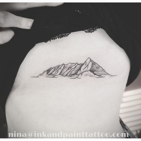 Flatirons Boulder Tattoo, Flatirons Tattoo, Colorado Mountains Tattoo, Colorado Drawing, Boulder Flatirons, Pnw Tattoo, Paint Tattoo, Tattoo 2022, Colorado Tattoo