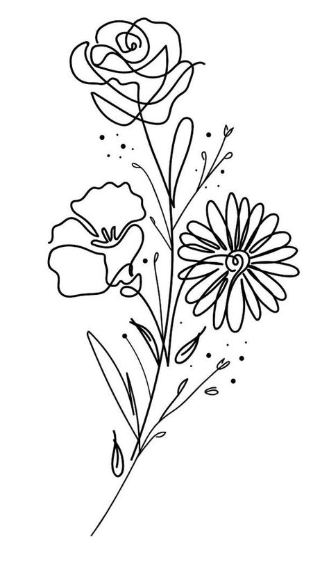 Rose And Morning Glory Tattoo, Morning Glory And Rose Tattoo, Daisy And Rose Tattoo, Morning Glory Tattoo, Cheer Box, Cosmos Tattoo, Daisy Drawing, Daffodil Tattoo, Varsity Cheer