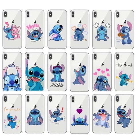 Stitch And Angel Phone Cases, Stitch Phone Cases, Bedazzled Phone Case, Mobile Case Design, Lilo And Stitch Toys, Stitch Phone Case, Art Ideas For Teens, ليلو وستيتش, Phone Case Diy Paint