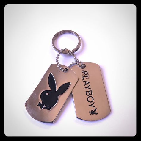 Playboy Dogtag Keychain In Original Packaging. Nwot Bape Keychain, 2000s Mcbling, Mens Keychains, Y2k Accessories, 2000s Aesthetic, Clothing Pieces, Cute Bedroom Decor, Car Keychain, Fashion Icon