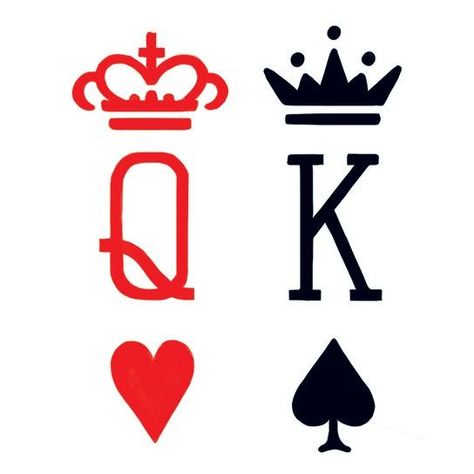 King Of Hearts Tattoo, King Queen Tattoo, Queen Of Hearts Tattoo, Tattoo Wallpaper, King Tattoos, Queen Tattoo, Tattoo Zeichnungen, Muster Tattoos, Sketch Tattoo Design